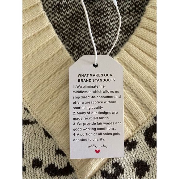 Leopard print sweater size L - Picture 7 of 9